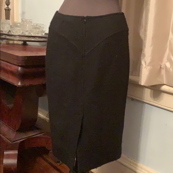 Phillipe Adec Vintage Textured, Wool Pencil Skirt - Picture 2 of 9